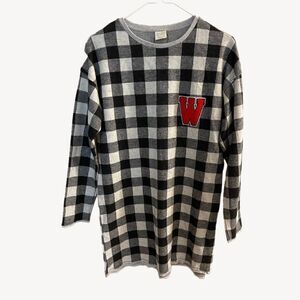 ZARA Girls checked dress Black/grey long Sleeves Size 13/14